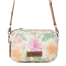 Load image into Gallery viewer, Myra Meadow Song Cotton &amp; Leather Crossbody Bag in Lemon Blossom
