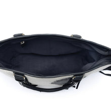 Load image into Gallery viewer, Myra High Plains Hairon Leather Concealed Fringe Carry Bag in Ebony Bone
