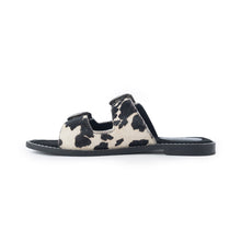Load image into Gallery viewer, Myra Midnight Grove Hairon Leather Sandals in Ranch Ivory
