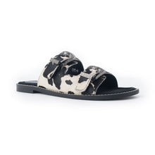 Load image into Gallery viewer, Myra Midnight Grove Hairon Leather Sandals in Ranch Ivory
