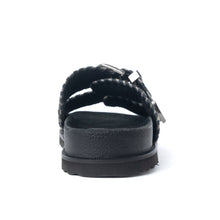 Load image into Gallery viewer, Myra Coyote Crest Hairon Leather Sandals in Vanilla White
