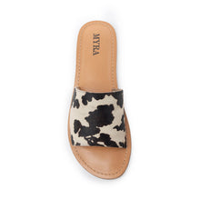 Load image into Gallery viewer, Myra Mojave Herd Hairon Leather Sandals in Creamhide White
