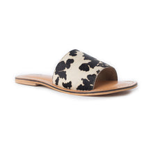 Load image into Gallery viewer, Myra Mojave Herd Hairon Leather Sandals in Creamhide White
