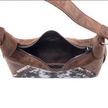 Load image into Gallery viewer, Myra Redrock Vale Embossed Leather Bag in Tobacco Cream
