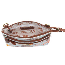 Load image into Gallery viewer, Myra Maple Ridge Cotton &amp; Leather Crossbody Bag in Powder Sky
