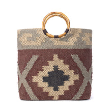 Load image into Gallery viewer, Myra Desert Loom Jute Tote Bag in Harvest Clay
