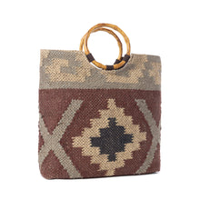Load image into Gallery viewer, Myra Desert Loom Jute Tote Bag in Harvest Clay
