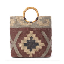 Load image into Gallery viewer, Myra Desert Loom Jute Tote Bag in Harvest Clay
