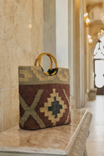 Load image into Gallery viewer, Myra Desert Loom Jute Tote Bag in Harvest Clay
