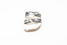 Load image into Gallery viewer, Prairie Winds Fur Comfort Hairon Leather Sandals In Black &amp; White
