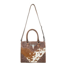 Load image into Gallery viewer, Myra Timber Trail Hairon Leather Concealed Carry Bag in Cream Mocha
