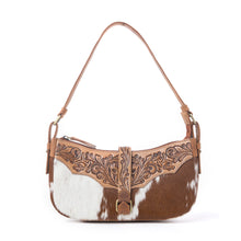 Load image into Gallery viewer, Myra Yellowstone Timberline Handtooled Bag in Walnut Brown
