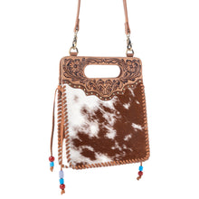 Load image into Gallery viewer, Myra Yellowstone Lone Creek Handtooled Bag in Ivory Mahogany
