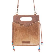 Load image into Gallery viewer, Myra Yellowstone Lone Creek Handtooled Bag in Ivory Mahogany
