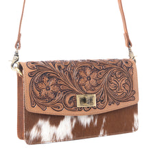 Load image into Gallery viewer, Myra Yellowstone Russet Valley Handtooled Bag in Warm Chestnut
