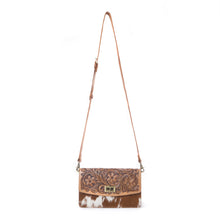 Load image into Gallery viewer, Myra Yellowstone Russet Valley Handtooled Bag in Warm Chestnut
