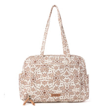 Load image into Gallery viewer, Myra Sunnyfield Cotton Diaper Bag in Mocha Beige
