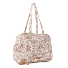 Load image into Gallery viewer, Myra Sunnyfield Cotton Diaper Bag in Mocha Beige
