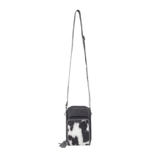 Load image into Gallery viewer, Myra Rustler Ridge Embossed Leather Hairon Sling Bag in Slate Smoke
